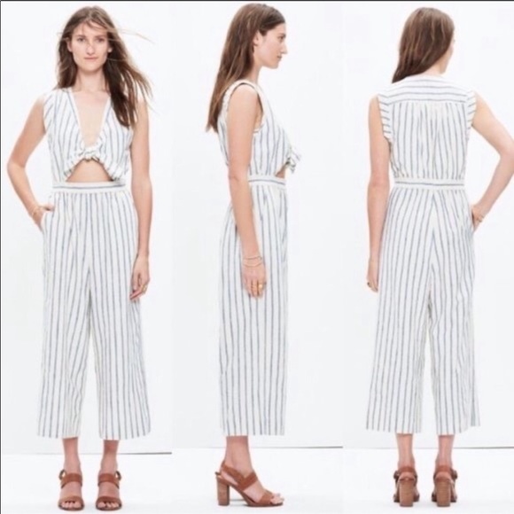 tie front culotte jumpsuit